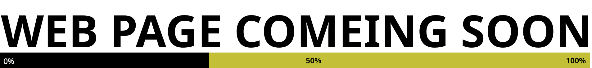 Web site coming soon loading bar